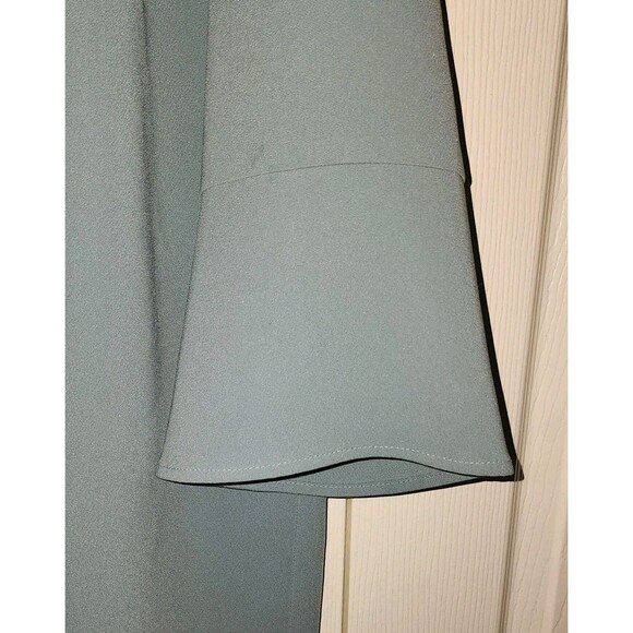 Maison Common Munich Blau Stofi Blue Bell Sleeve 44 Blau V Neck Blouse Top - Picture 6 of 8